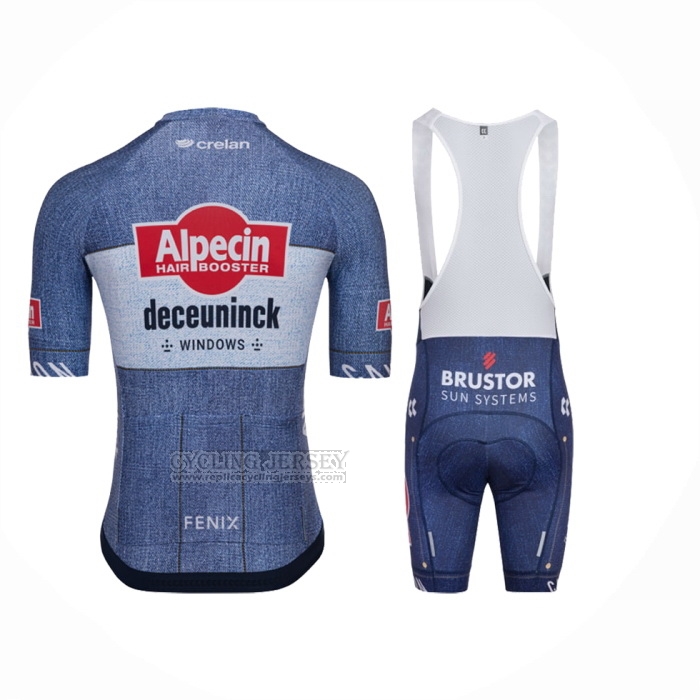 2024 Cycling Jersey Alpecin Deceuninck Blue Short Sleeve And Bib Short
